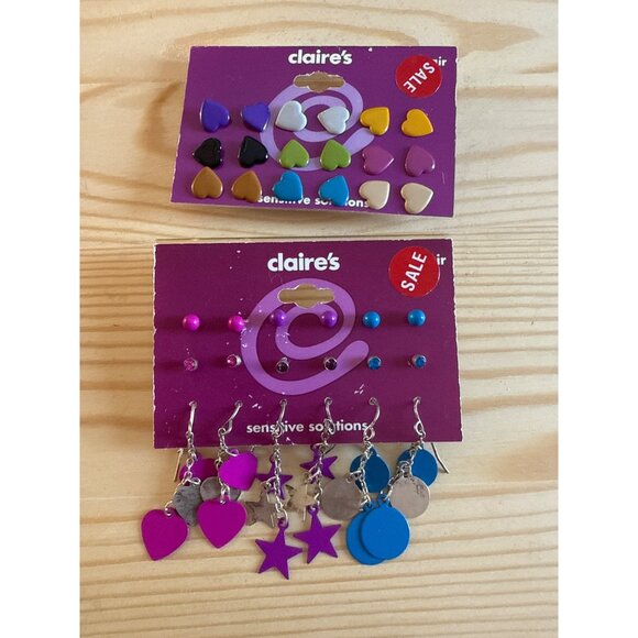 Claires Colorful Earring Sets Sensitive Solutions Multiple Styles - Picture 1 of 2